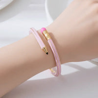 Luxury Cross Enamel Cuff Bracelet – Shiny Open Bangle for Women ✨