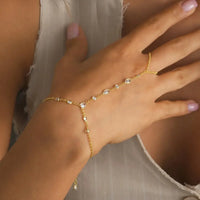 Gold Color Stainless Steel Hand Chain Bracelets for Women ✨