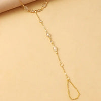 Gold Color Stainless Steel Hand Chain Bracelets for Women ✨