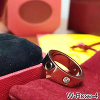 Gold Rose Gold Silver Color Plated Love Diamond Studded Rings 💍