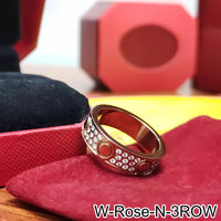 Gold Rose Gold Silver Color Plated Love Diamond Studded Rings 💍