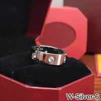 Gold Rose Gold Silver Color Plated Love Diamond Studded Rings 💍