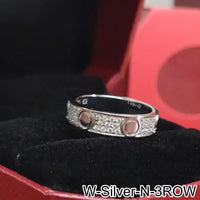 Gold Rose Gold Silver Color Plated Love Diamond Studded Rings 💍
