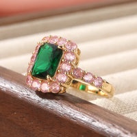 Golden Plated Banquet Wedding Ring Elegant Classic