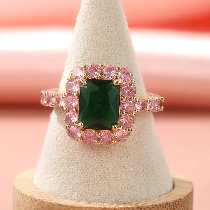 Golden Plated Banquet Wedding Ring Elegant Classic