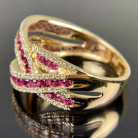 Gorgeous Gold Color Cross Ring Female Party Jewelry with Bright Zirconia 💍