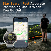 GPS Smartwatch for Men 1.7 HD Screen Military Smart Watch Flashlight IP68 Waterproof ⌚️