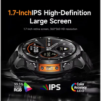 GPS Smartwatch for Men 1.7 HD Screen Military Smart Watch Flashlight IP68 Waterproof ⌚️
