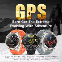 GPS Smartwatch for Men 1.7 HD Screen Military Smart Watch Flashlight IP68 Waterproof ⌚️