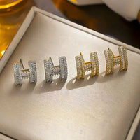 H Letter Ear Female Design High-grade Sense Stud Earrings ✨