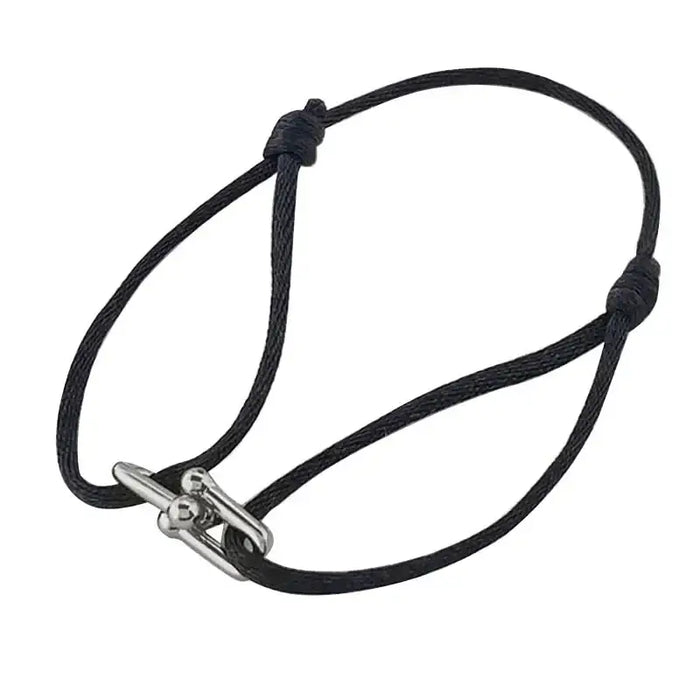 Horseshoe U Lock Adjustable Rope Braided Bracelet ✨
