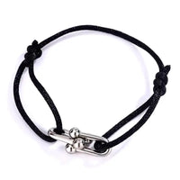 Horseshoe U Lock Adjustable Rope Braided Bracelet ✨