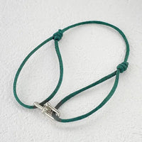 Horseshoe U Lock Adjustable Rope Braided Bracelet ✨