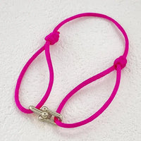 Horseshoe U Lock Adjustable Rope Braided Bracelet ✨