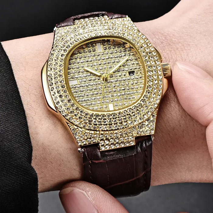 Leather Luxury Men's Watch ⌚️