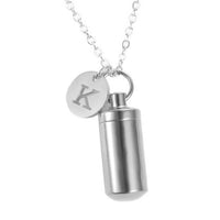 Letter Charm Cremation Necklace for Ashes Holder Bottle Urn Jewelry ✨