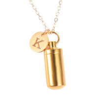 Letter Charm Cremation Necklace for Ashes Holder Bottle Urn Jewelry ✨