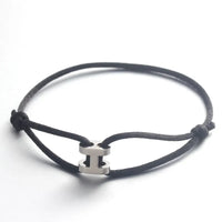 Letter H Pig Nose Adjustable Rope Bracelet ✨