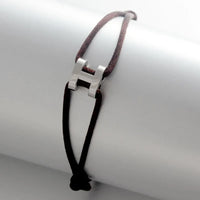 Letter H Pig Nose Adjustable Rope Bracelet ✨
