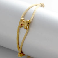 Letter H Pig Nose Adjustable Rope Bracelet ✨