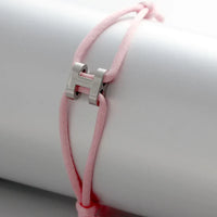 Letter H Pig Nose Adjustable Rope Bracelet ✨