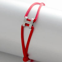 Letter H Pig Nose Adjustable Rope Bracelet ✨