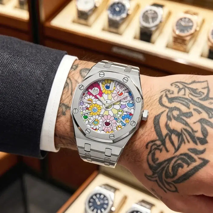 Luxurious Octagonal Dial with Steel Band Waterproof Luminous Men's Wristwatch ⌚️