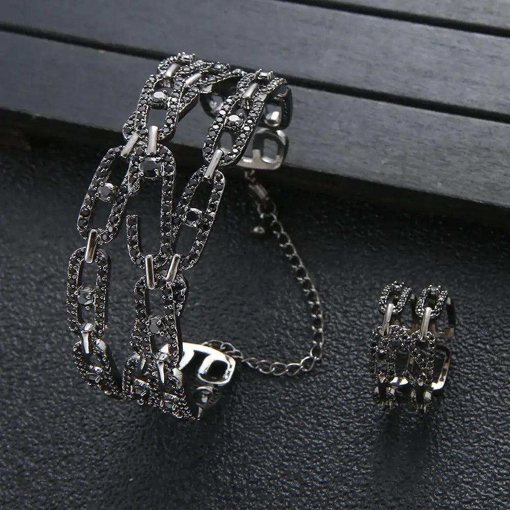 Luxury 2PCS  Jewelry For Women Wedding Engagement 💎