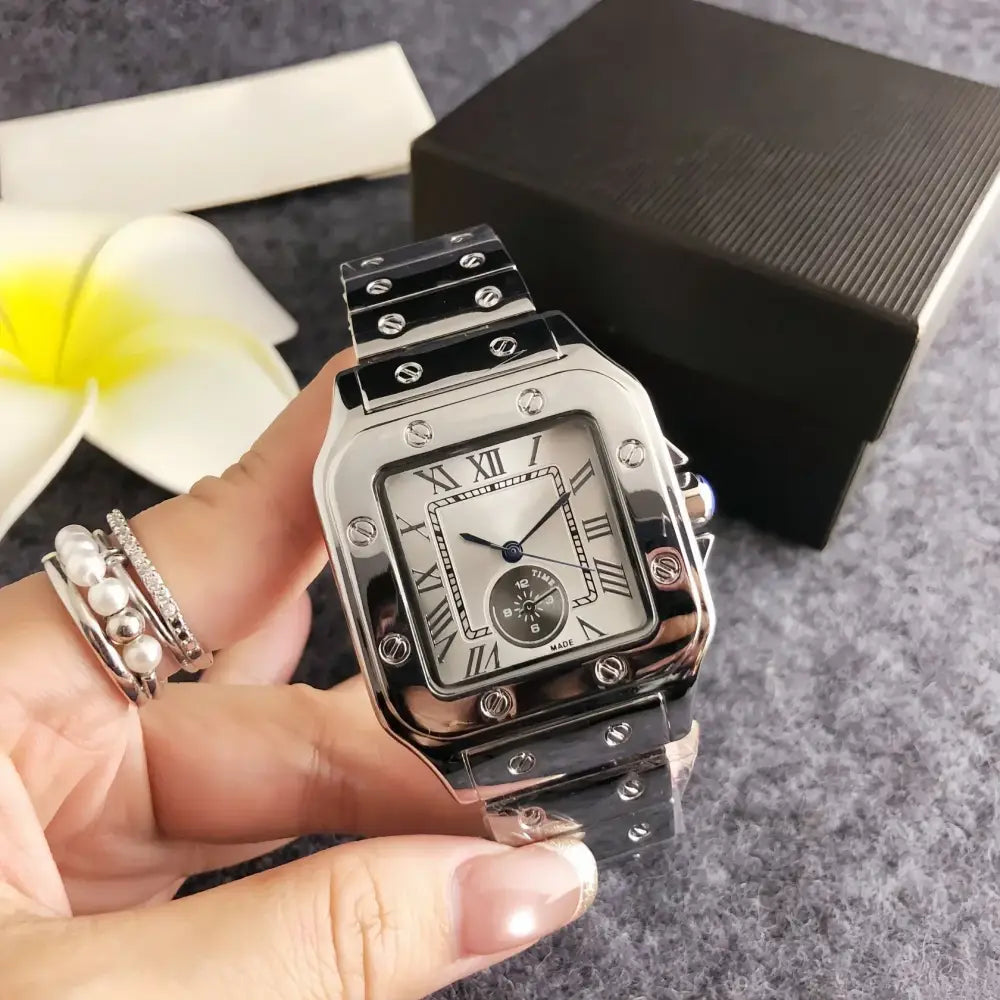 Luxury 38mm Square Roman Dial Watch for Women – Elegant Quartz Watch ⌚️