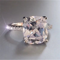 Luxury 925 Sterling SILVER Oval Square Simulated Diamond Rings 💍