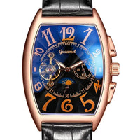 Luxury Automatic Mechanical Watch Men Tourbillon Clock Fashion Soft Leather Strap ⌚️