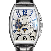 Luxury Automatic Mechanical Watch Men Tourbillon Clock Fashion Soft Leather Strap ⌚️