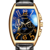 Luxury Automatic Mechanical Watch Men Tourbillon Clock Fashion Soft Leather Strap ⌚️