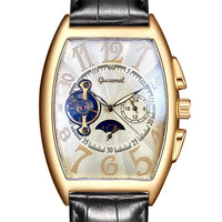 Luxury Automatic Mechanical Watch Men Tourbillon Clock Fashion Soft Leather Strap ⌚️
