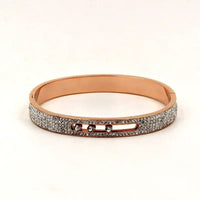 Luxury Brand Stainless Steel Slide Lover Bangles Full Crystal Stone Bracelets 💎