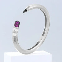 Luxury CZ Pencil Bangle Bracelet – 18K Gold Plated Crystal Cuff for Women 💎