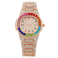 Luxury Diamond Watch for Men Women Calendar Square Quartz Wrist Watches 💎