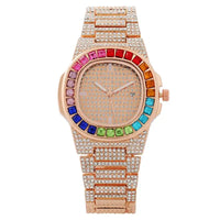 Luxury Diamond Watch for Men Women Calendar Square Quartz Wrist Watches 💎
