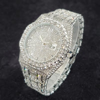 Luxury Fashion Diamond Watch for Men Top Brand Iced Out Stainless Steel 💎