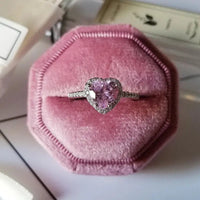 Luxury Fashion Pink Engagement Wedding Band Eternity Ring 💍