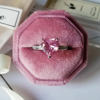 Luxury Fashion Pink Engagement Wedding Band Eternity Ring 💍