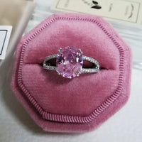 Luxury Fashion Pink Engagement Wedding Band Eternity Ring 💍