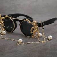 Luxury Fashion Round Sun V400 Vintage Oculos de Sol Female Sunglasses  🕶️
