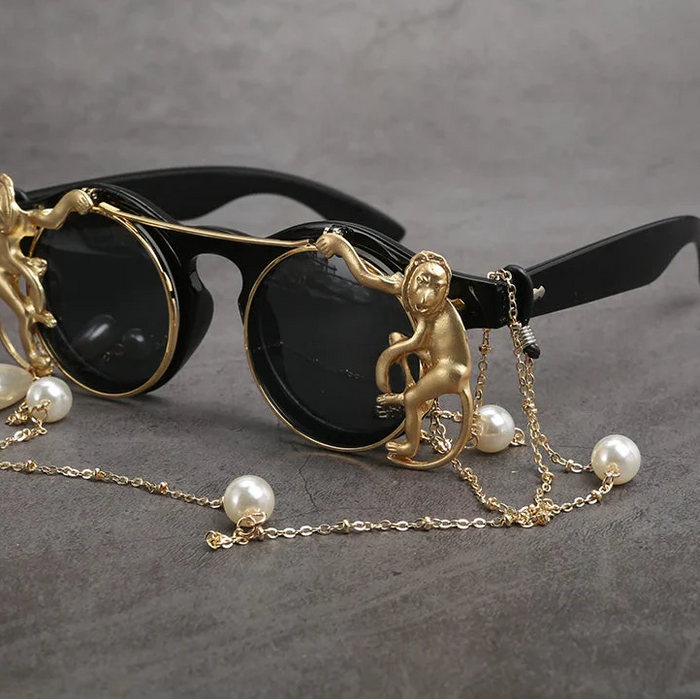 Luxury Fashion Round Sun V400 Vintage Oculos de Sol Female Sunglasses  🕶️