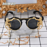 Luxury Fashion Round Sun V400 Vintage Oculos de Sol Female Sunglasses  🕶️