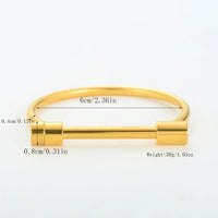 Luxury Fashion Screw Horseshoe Stainless Steel Man Bangles Jewelry 💎