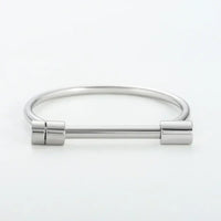 Luxury Fashion Screw Horseshoe Stainless Steel Man Bangles Jewelry 💎