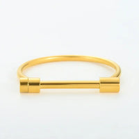 Luxury Fashion Screw Horseshoe Stainless Steel Man Bangles Jewelry 💎