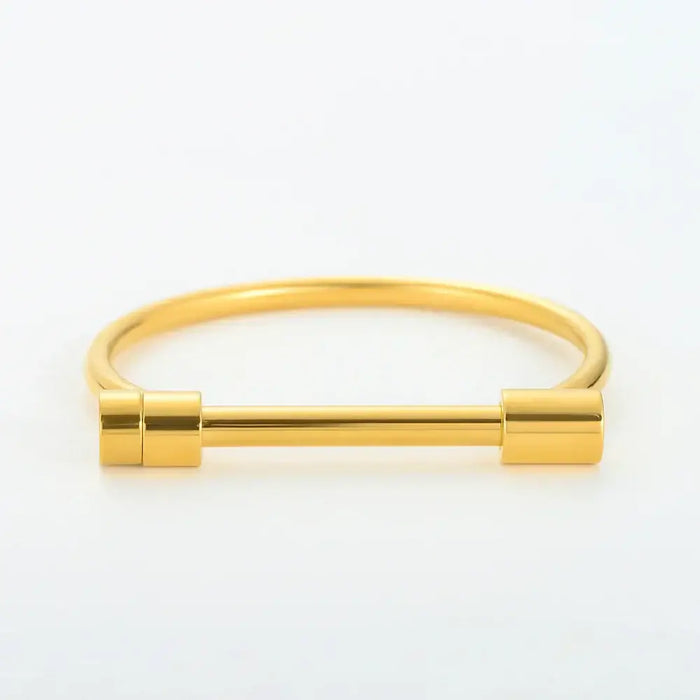 Luxury Fashion Screw Horseshoe Stainless Steel Man Bangles Jewelry 💎