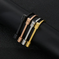 Luxury Fashion Screw Horseshoe Stainless Steel Man Bangles Jewelry 💎